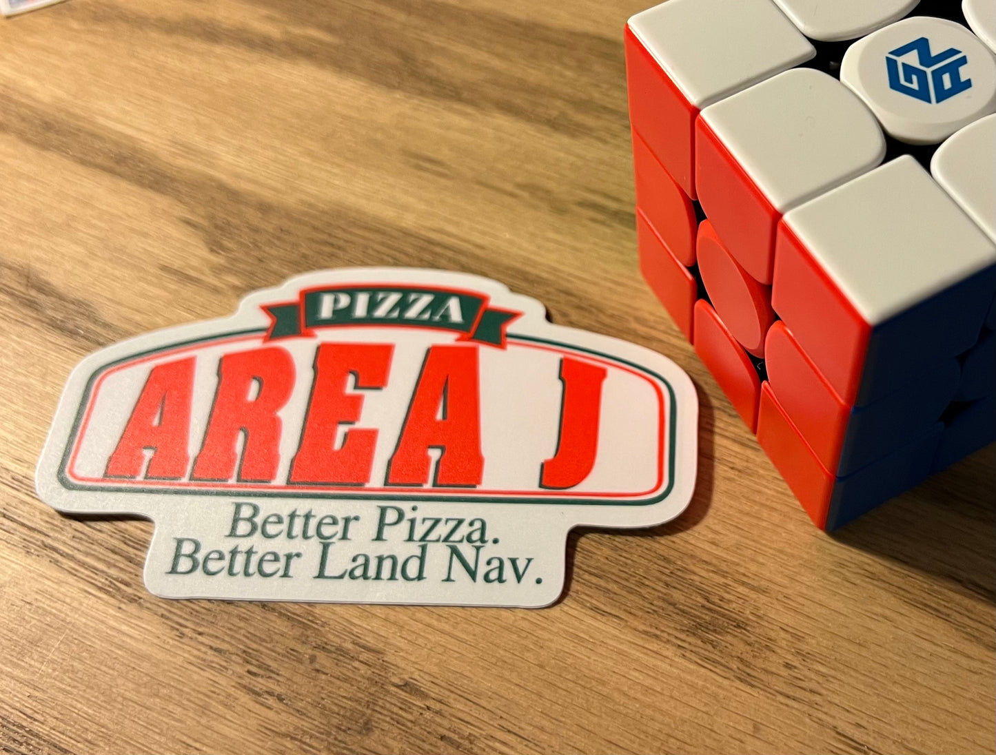 Area J Pizza sticker